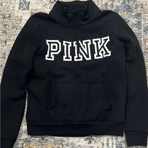 Victoria’s Secret PINK black half-zip sweatshirt